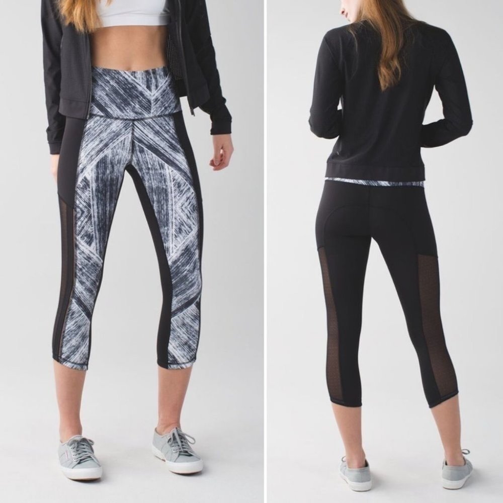 Lululemon Hot To Street Crop Leggings Heat Wave